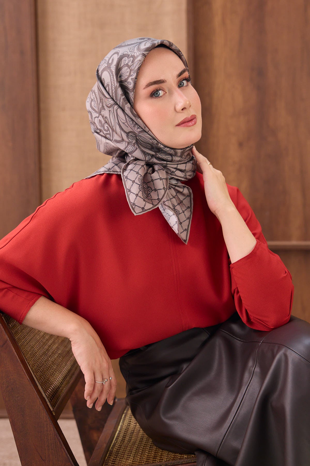 Silk Home Twill İpek Eşarp Floral Paisley  11563-14