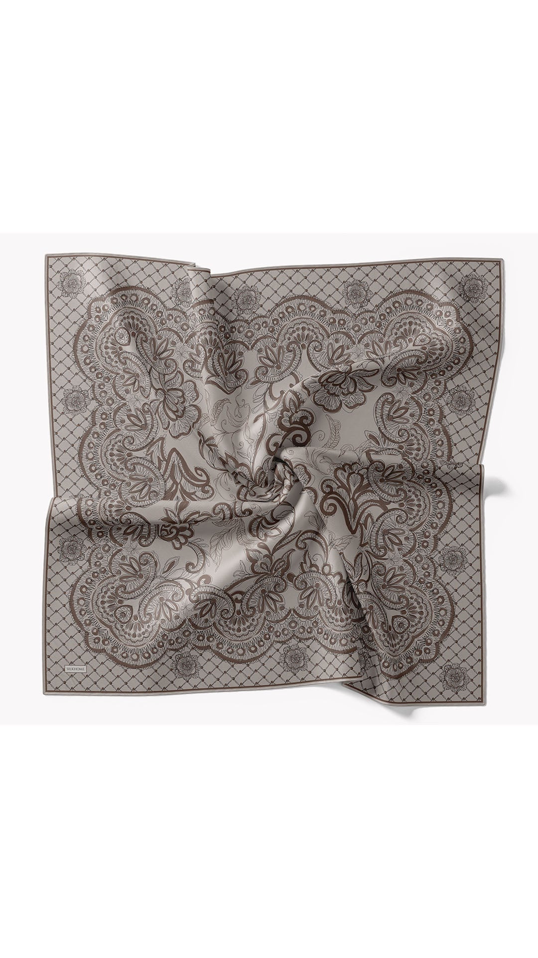 Silk Home Twill İpek Eşarp Floral Paisley  11563-14