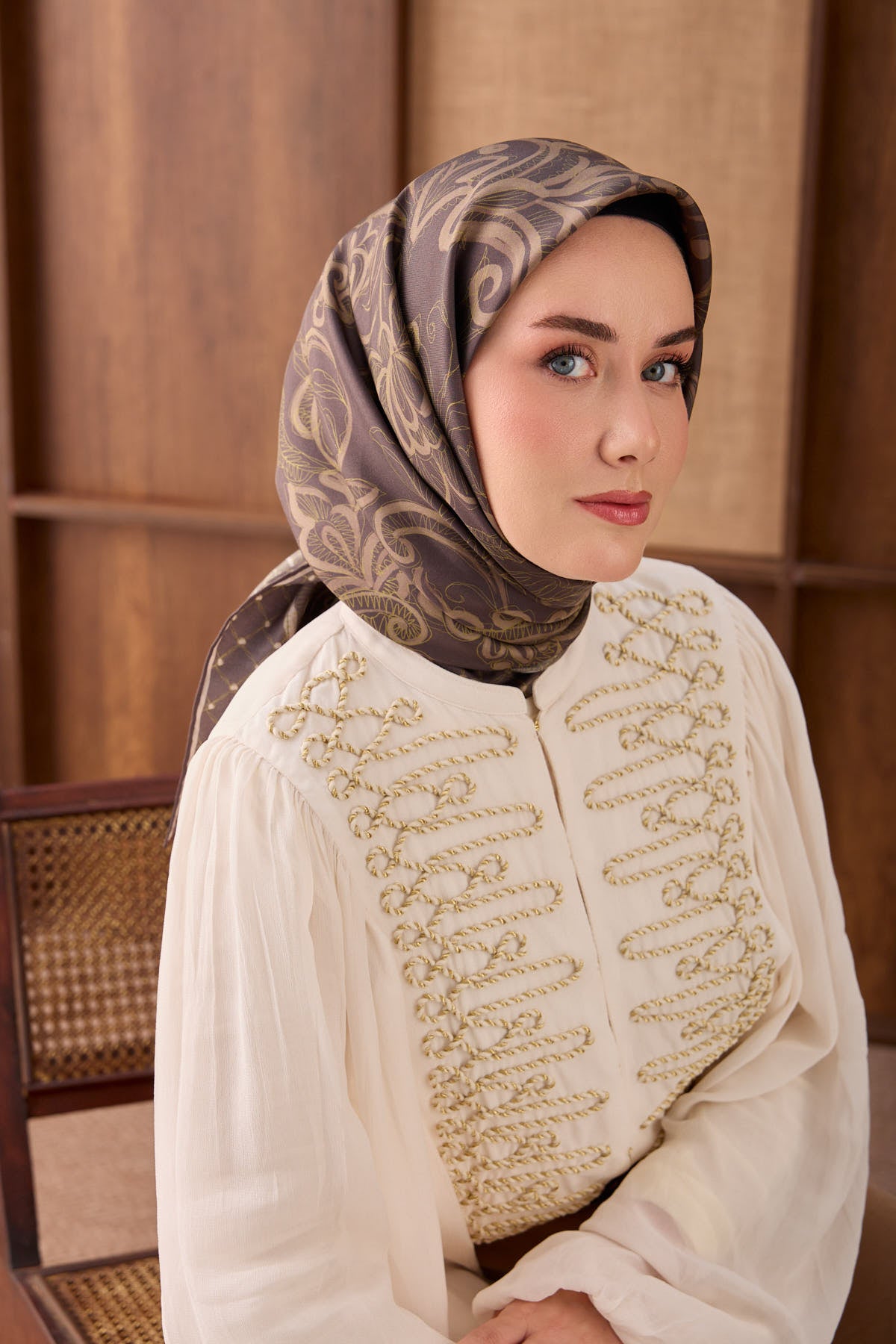 Silk Home Twill İpek Eşarp Floral Paisley  11563-17
