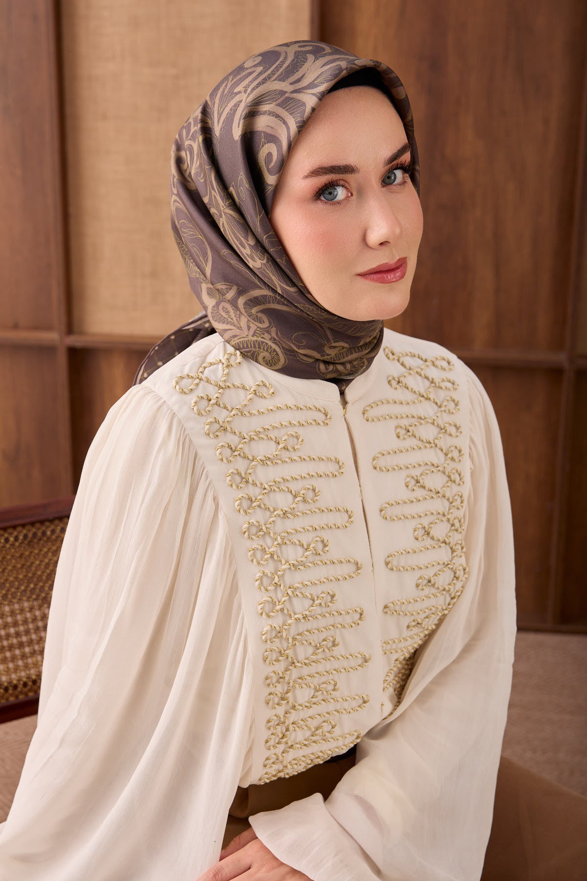 Silk Home Twill İpek Eşarp Floral Paisley  11563-17