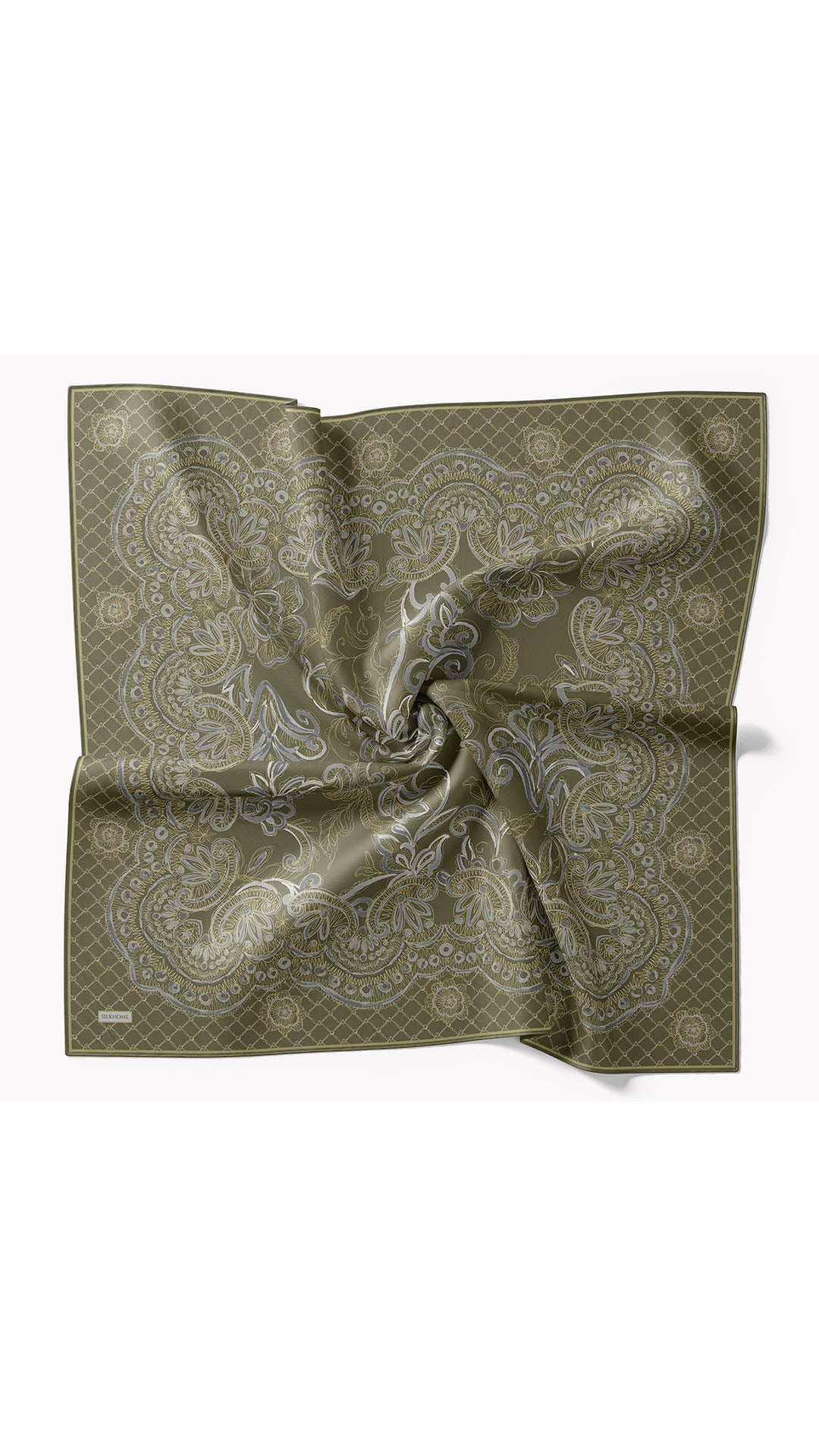 Silk Home Twill İpek Eşarp Floral Paisley  11563-20