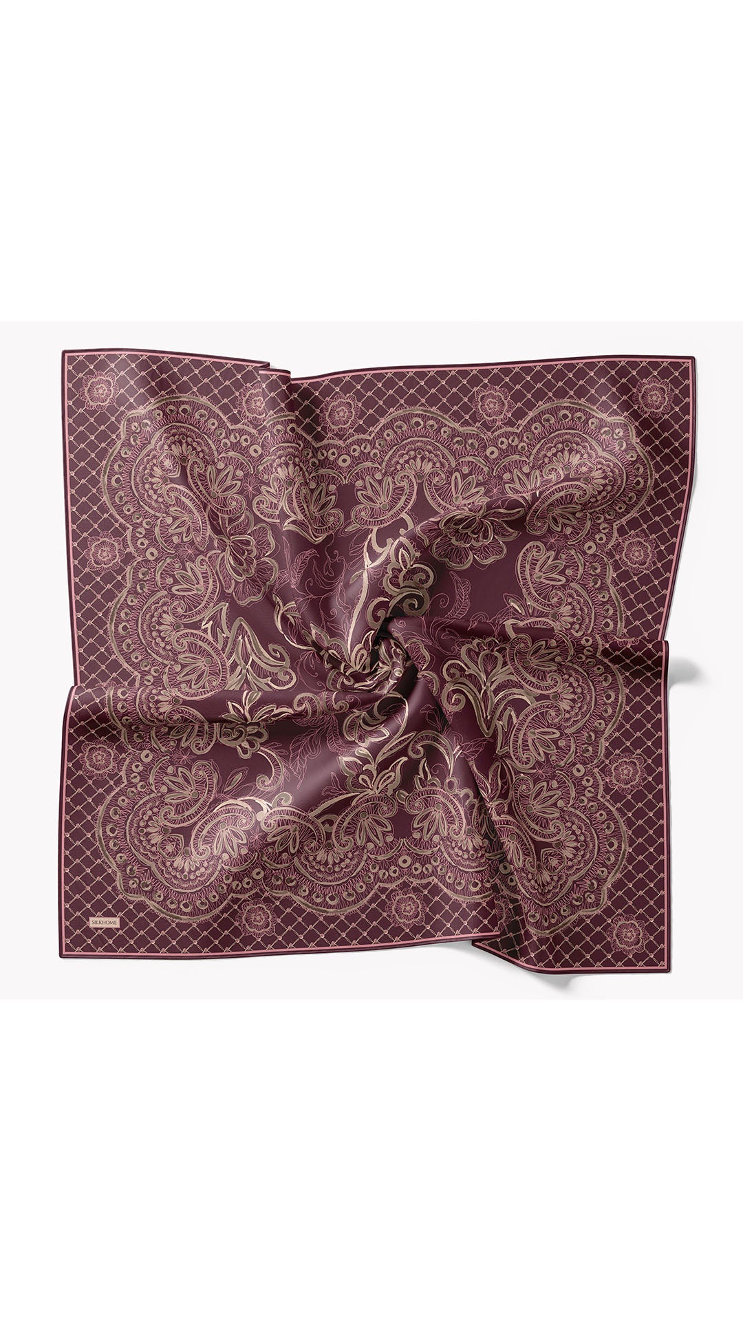 Silk Home Twill İpek Eşarp Floral Paisley  11563-23