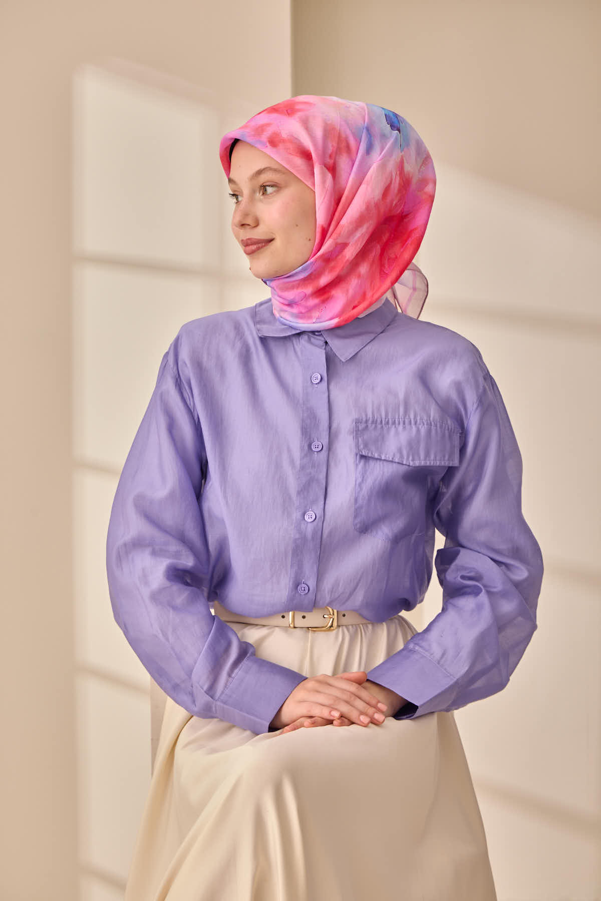 Silk Home Olinda İpek Eşarp 47004-23 - İthalesarponline.com - Soft Eşarp - Silk Home