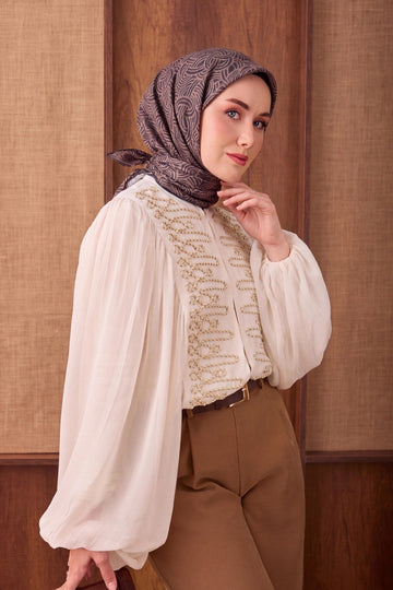 Silk Home Twill İpek Eşarp Monokromatik 11562-24