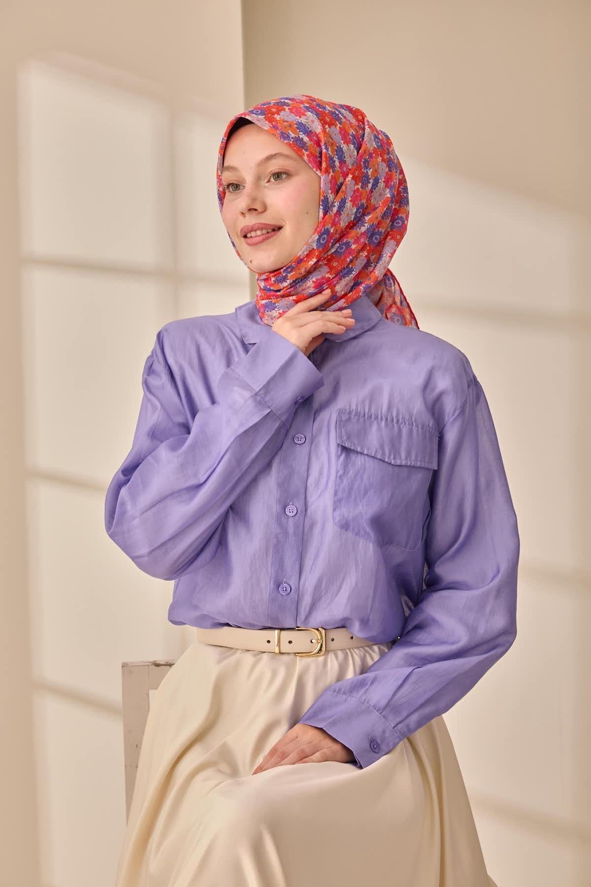 Silk Home Soft Eşarp 73092-12 - İthalesarponline.com - Soft Eşarp - Silk Home